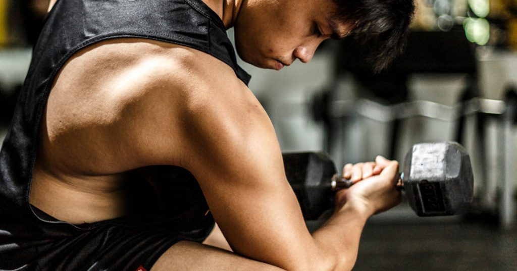 Person using weights