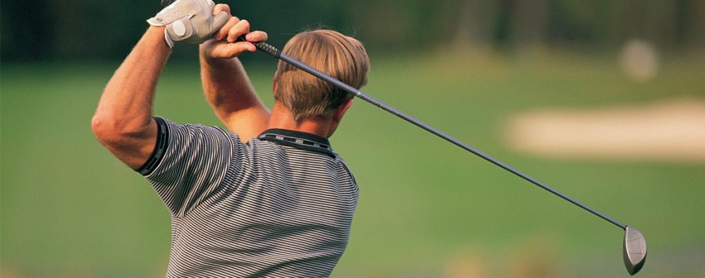 Golfer swinging
