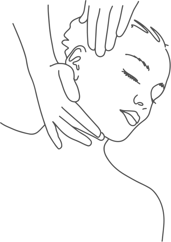 Head massage illustration
