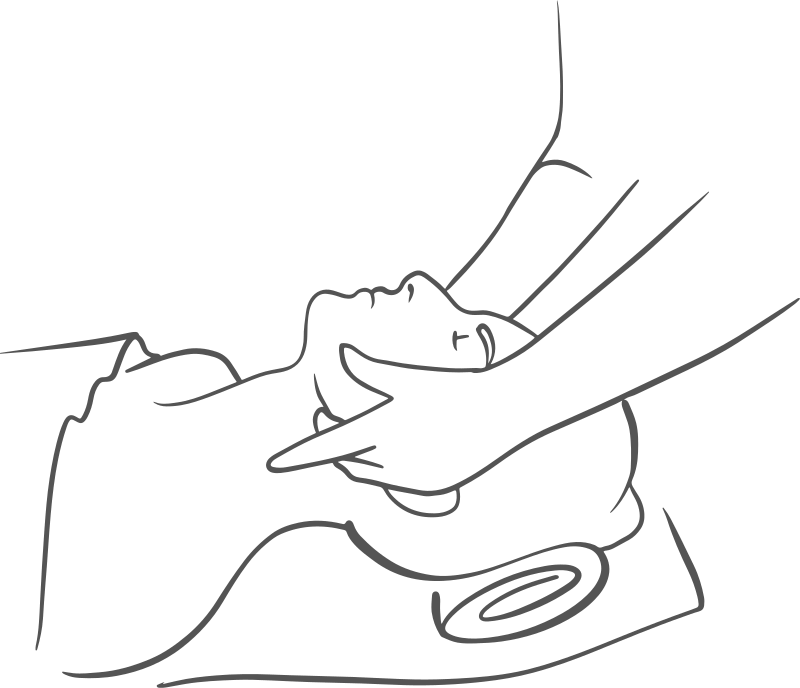 Head massage illustration