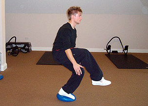 Single Leg Squat on the Stability Disk