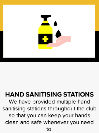 Hand sanitising stations